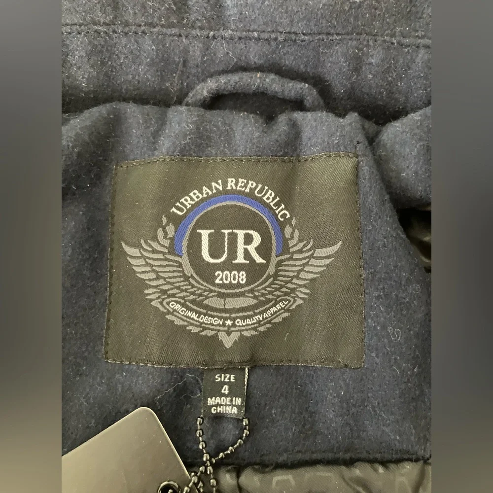 NWT Urban Republic Kids Navy Peacoat Nautical Classic Size 4